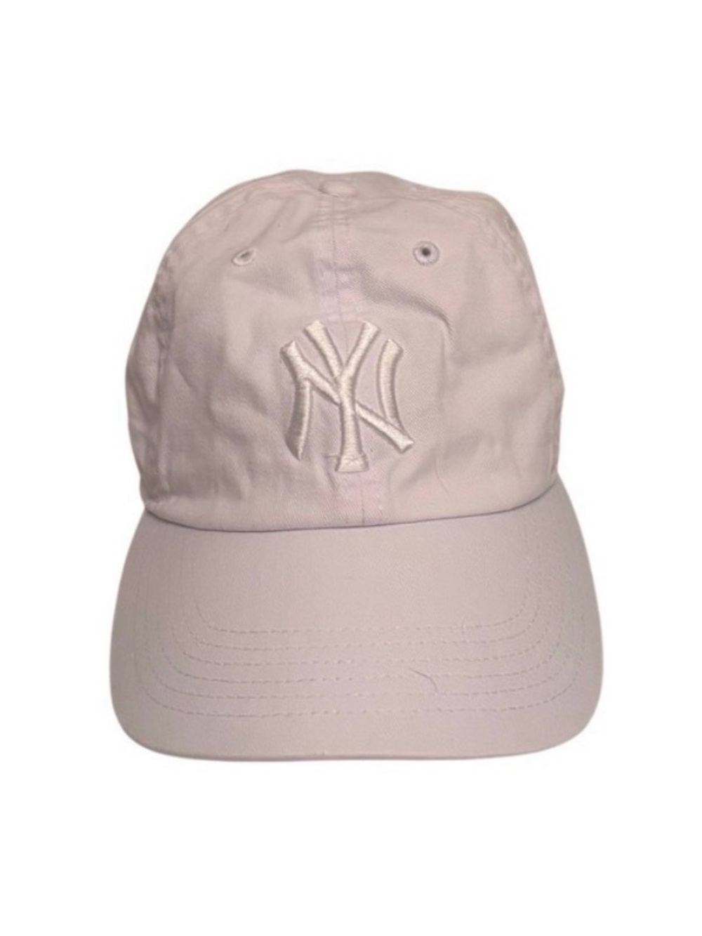 NY Yankees White on White Logo Cap
